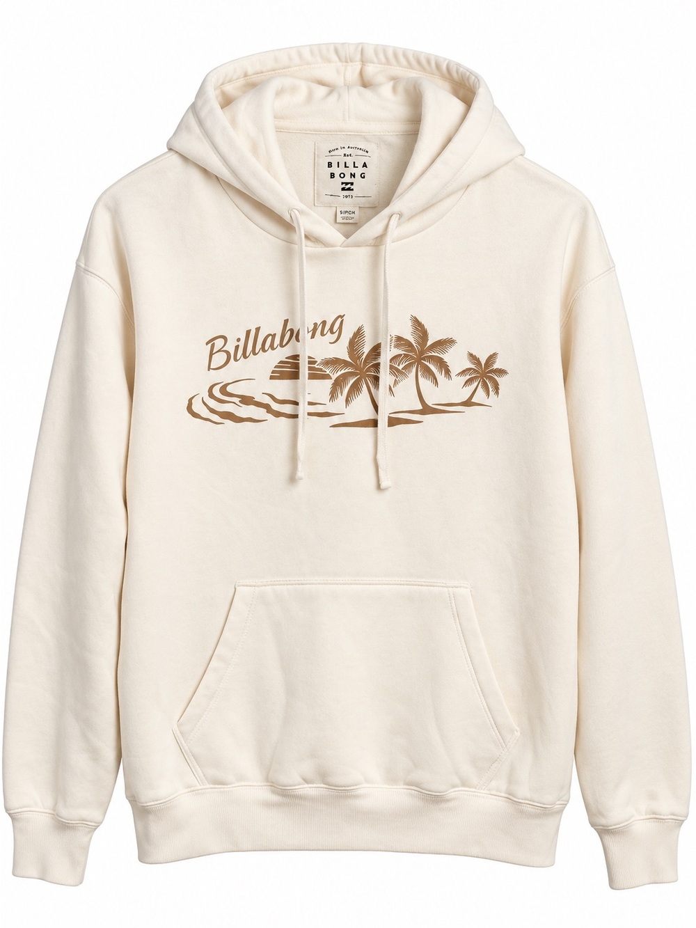NWT Billabong Women’s Beach Tropics Pullover Hoodie Whitecap Cream Size S